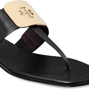 NIB Tory Burch Georgia Slip On Thong Sandals BLACK